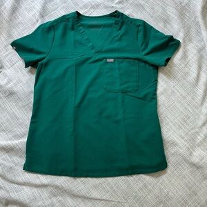 Figs Hunter Green Catarina Scrub Top
